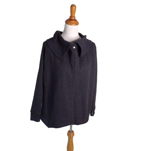 Zella Tops - ZELLA Wrap Sweatshirt Jacket Gray Large NEW